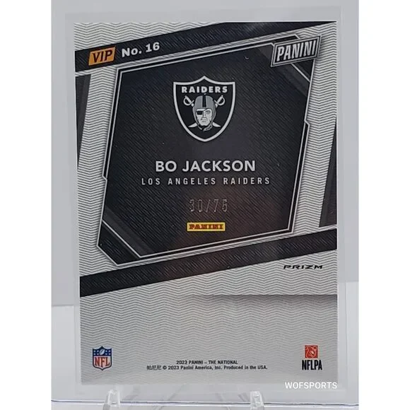 2023 Panini VIP Pink Cracked Ice 30/75 Bo Jackson #16 Raiders